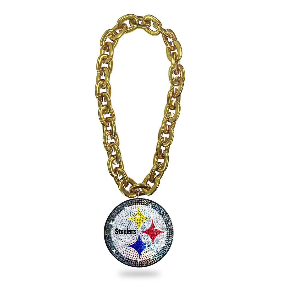 Pittsburgh Steelers Crystal Bling Fan Chain Necklace 4 Pittsburgh Steelers Crystal Bling Fan Chain Necklace
