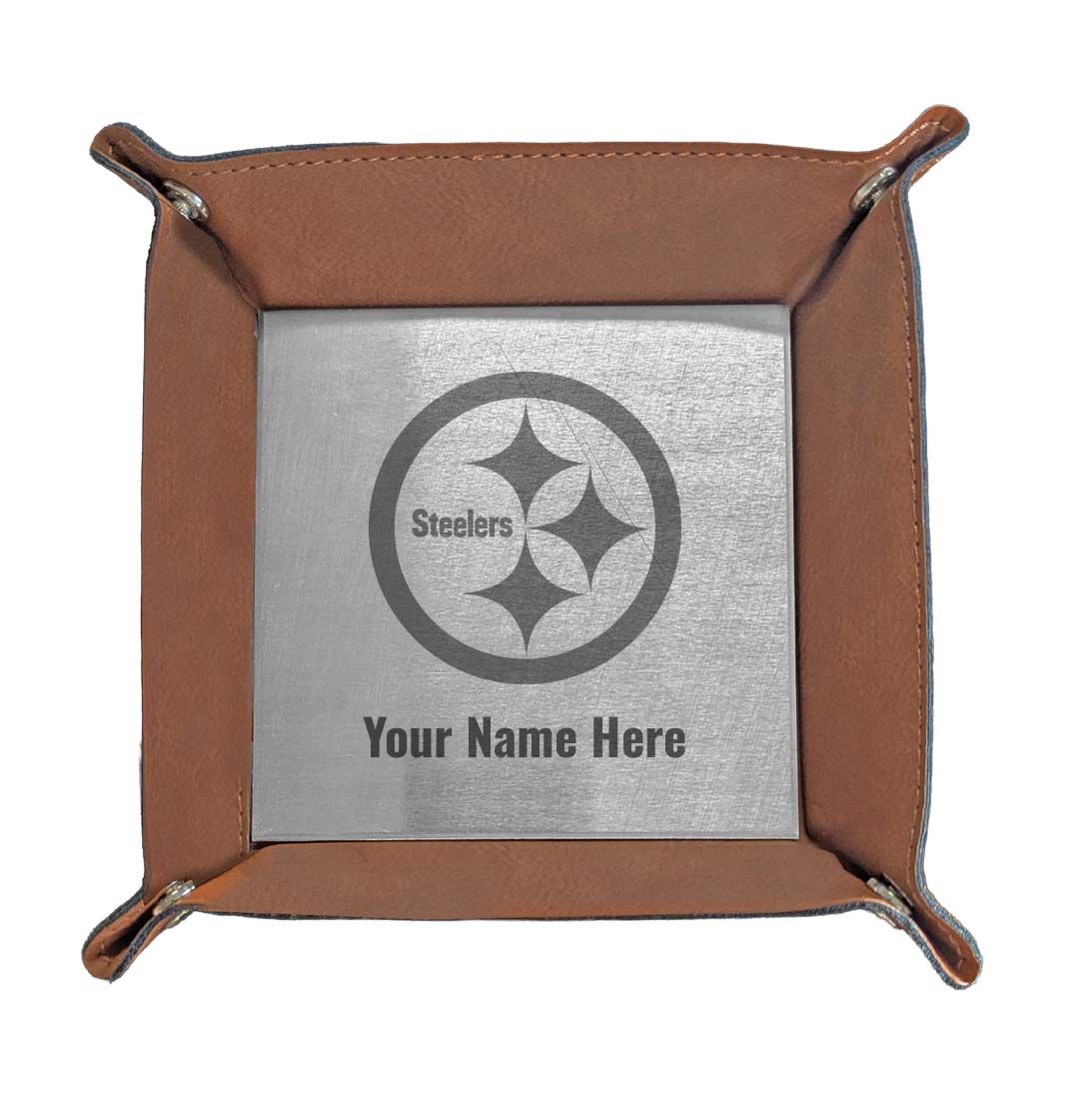 Pittsburgh Steelers Wendell August Forge Leather Valet Tray 2 Pittsburgh Steelers Wendell August Forge Leather Valet Tray