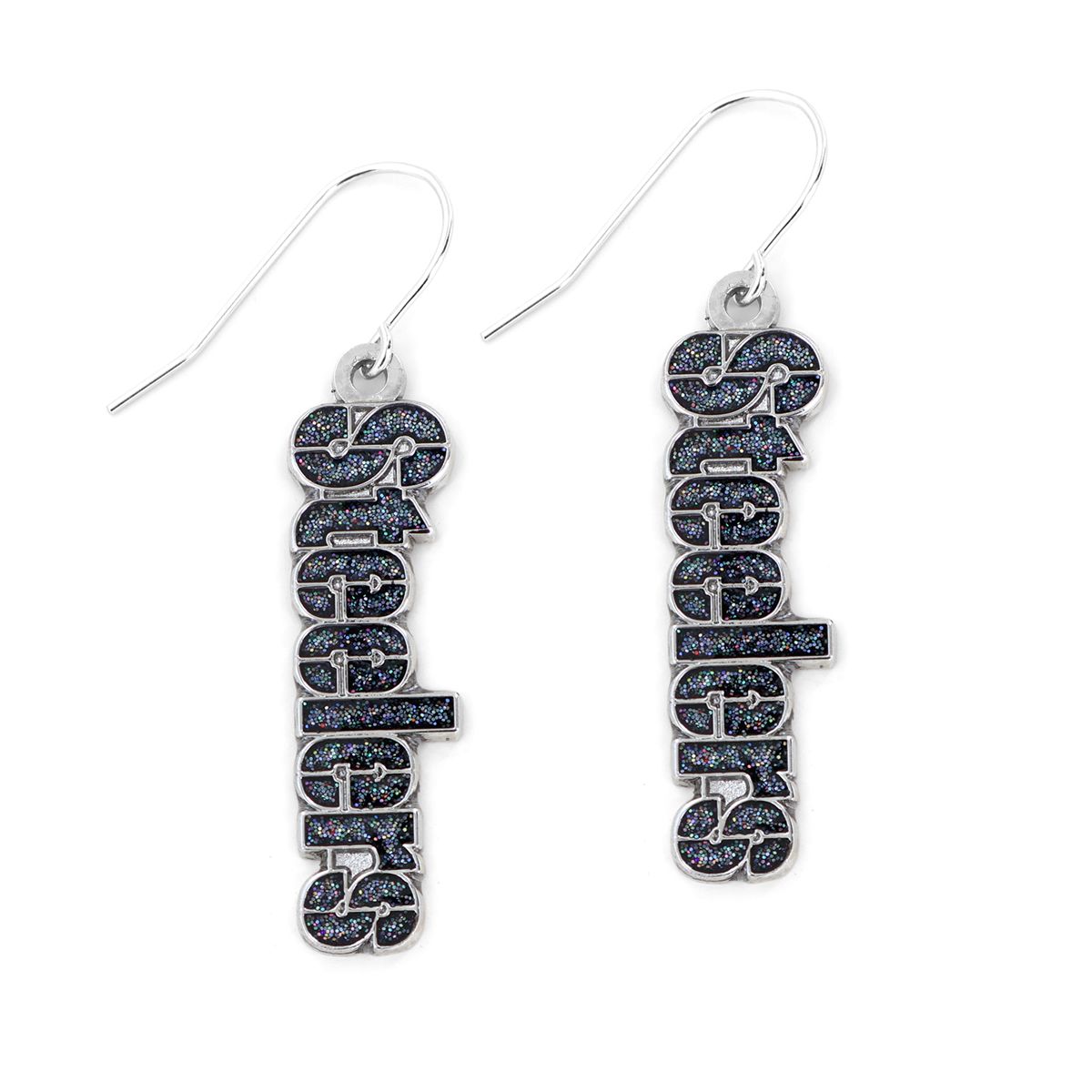 Pittsburgh Steelers Glitter Wordmark Earrings 3 Pittsburgh Steelers Glitter Wordmark Earrings